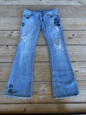 American Eagle Y2K Vintage Low Rise Stretch Skinny Flare Women’s Jeans 8 Reg